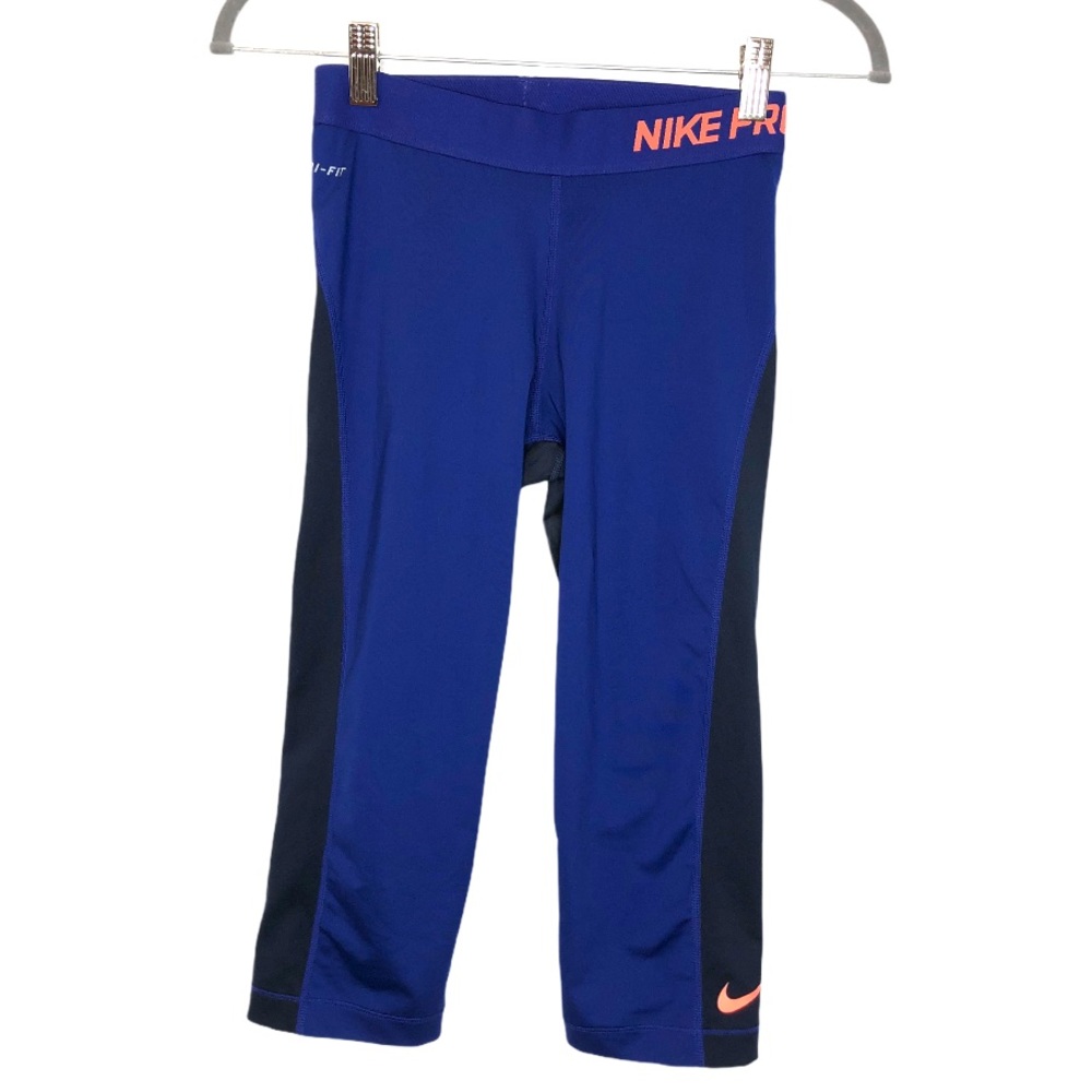 Nike Pro Cropped Navy and Blue Legging